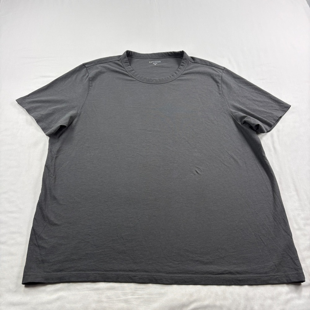 Mott & Bow Shirt Mens 2XL Gray Classic Crew Neck Short Sleeve Tee